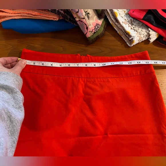 J Crew Red Twill No. 2 Pencil Skirt 4 - Picture 3 of 7
